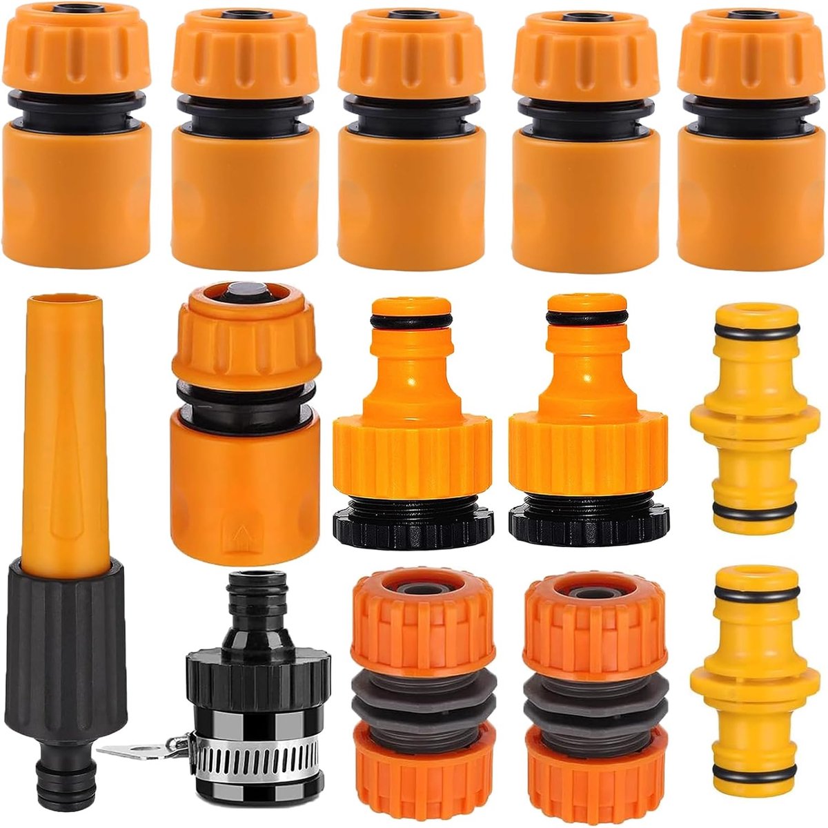 Tuinslang aansluiting kit - kunststof slangfitting - snelle connector - ideaal voor tuinieren - ShopVlot
