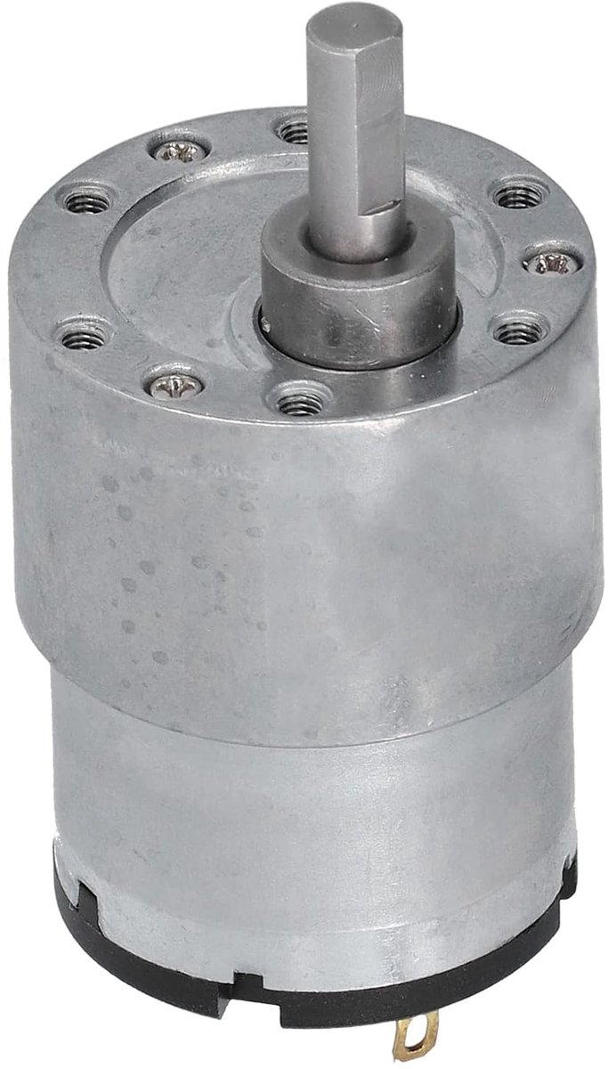 SnelShoppen - Gear Motor DC 12V 600RPM Koperen Motor met 6mm D-as Snelheidsreductie voor Elektrische Ventilatoren CW CCW Motor met Hoge Efficiëntie en