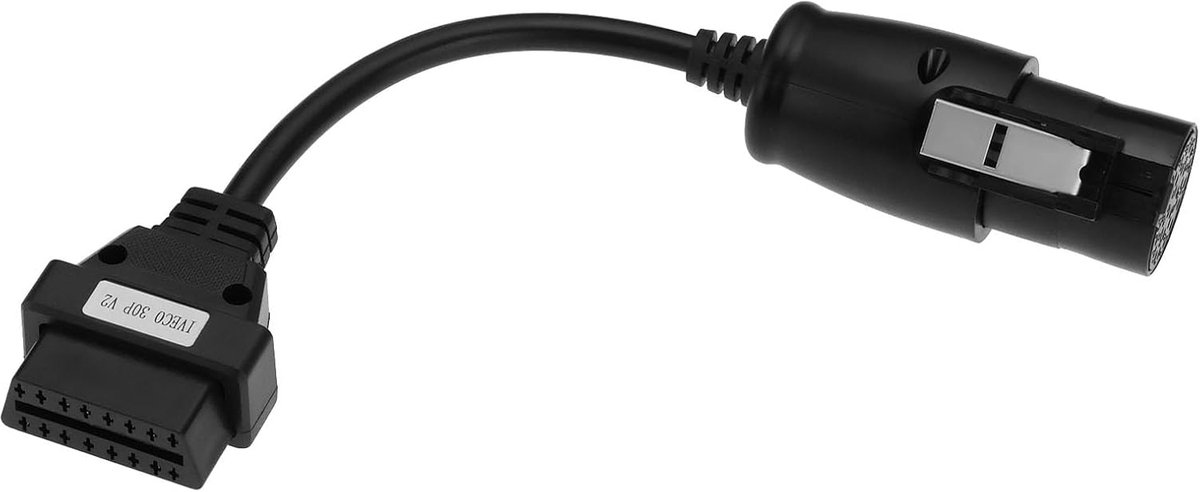 SnelShoppen - OBD2 16Pin naar OBD1 30Pin Diagnostische Kabel voor Iveco Trucks - Compacte en Lichtgewicht Adapter - 240mm Lengte
