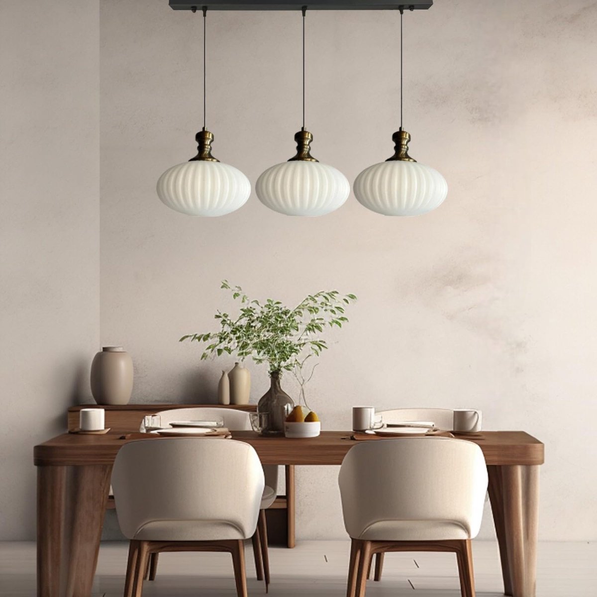 Bamyum Elegant hanglamp Ø30 cm, hanglamp vintage, industrieel van metaal en glas E27, woonkamerlamp hangend, eettafel, keukenlamp