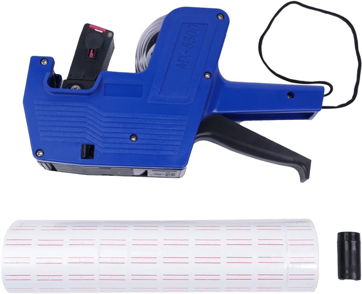 SnelShoppen - Prijsetikette apparaat met 10 rollerlabels, 2 inktrollen, 8-cijferig prijslabel voor 22 x 12 mm etiketten, ideaal voor winkels, horeca e