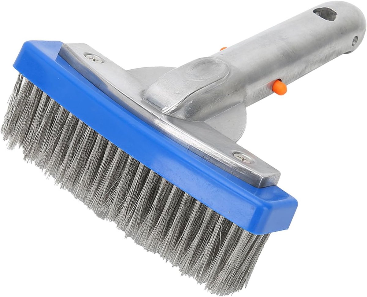 SnelShoppen - 5,5 Inch zwembadreiniger borstel, 14cm zware kwaliteit roestvrijstalen zwembadborstelkop voor het schoonmaken van zwembaden, geschikt vo