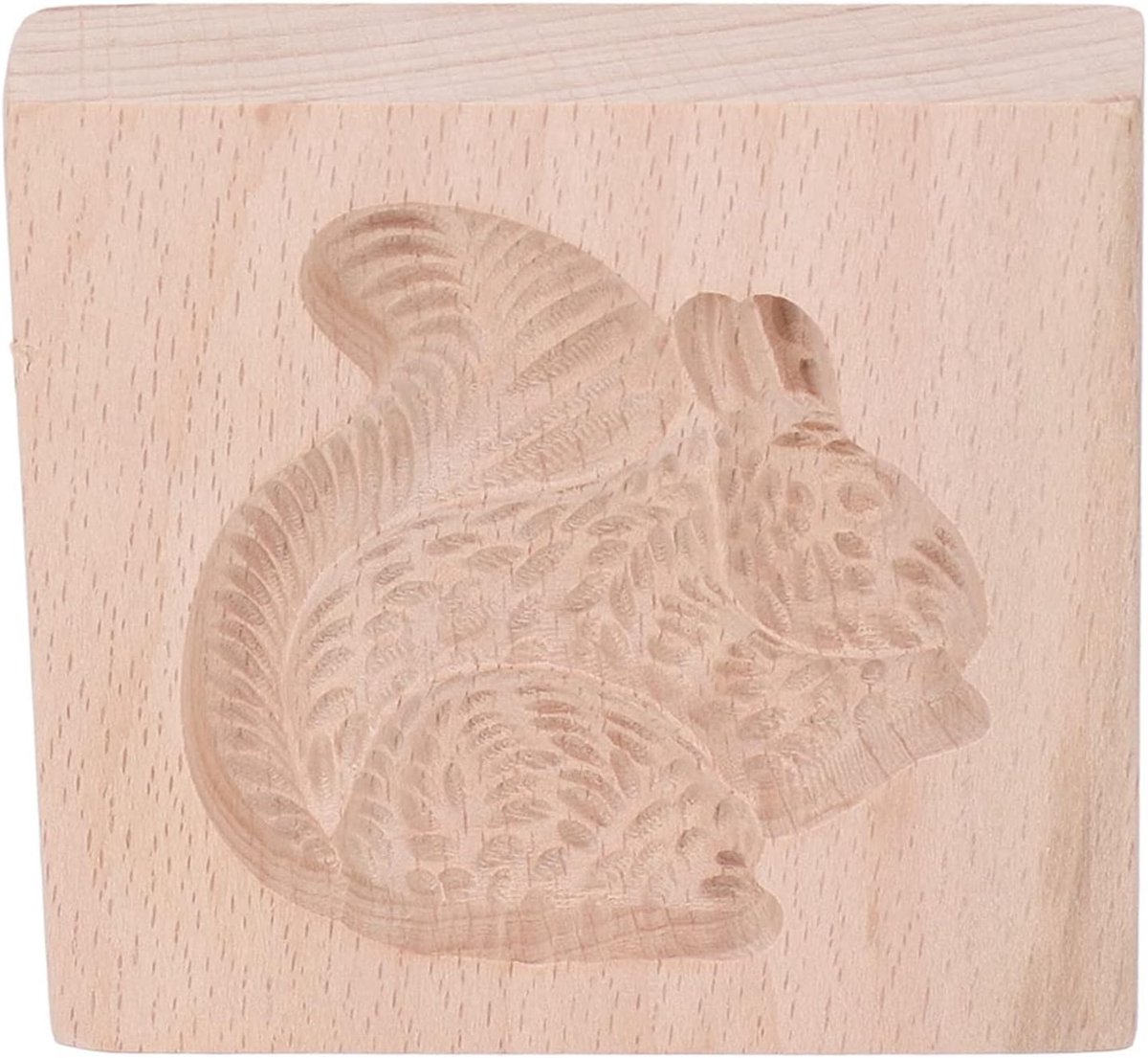 SnelShoppen - Houten Koekjesuitsteker Kerst, Schattige Vorm Houten Bakvorm met Beukenhout Drukstempel, DIY Keuken Tool voor Makkelijke Loslating, Herb
