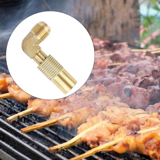 Ronte - Propaan Elleboogadapter voor Lagedrukconversie - Messing 3/8" Mannelijke Flare - RV Propaan Snelle Adapter - Bijvullen Accessoires - Compatibel met Kampeer Tafel Grill - Blackstone 17" en 22" - Duurzaam en Gemakkelijk in Gebruik van Ronte — afbeelding 5