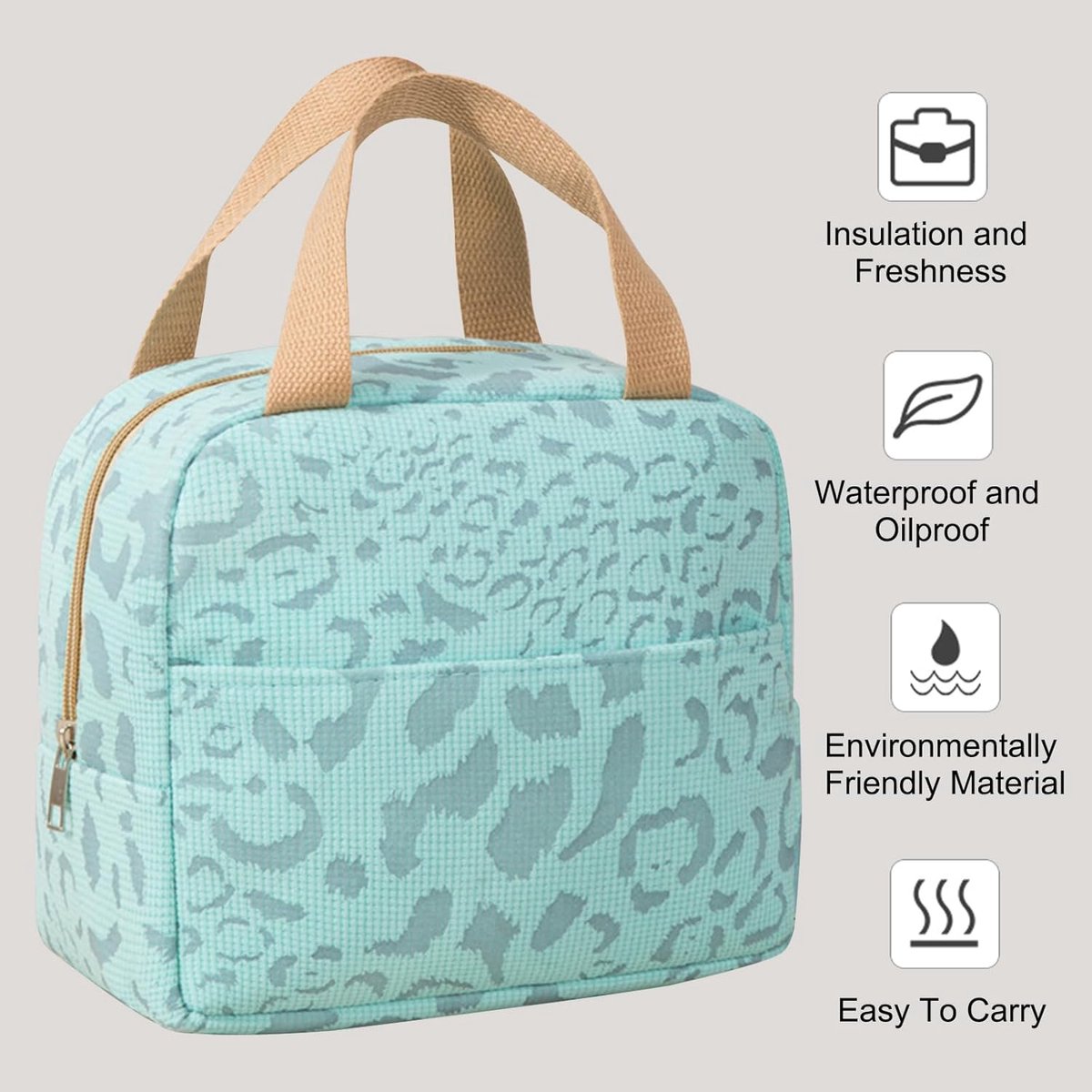 Lunchtassen voor kinderen - lunchtas lunchtas herbruikbaar - Lunchtassen - Lunchtassen voor dames en heren - 6 l mini koeltas - kleine geïsoleerde picknicktas - voor werk, school, picknick, reizen (blauw) — cadeau in Cadeau-ideeën - foto 2
