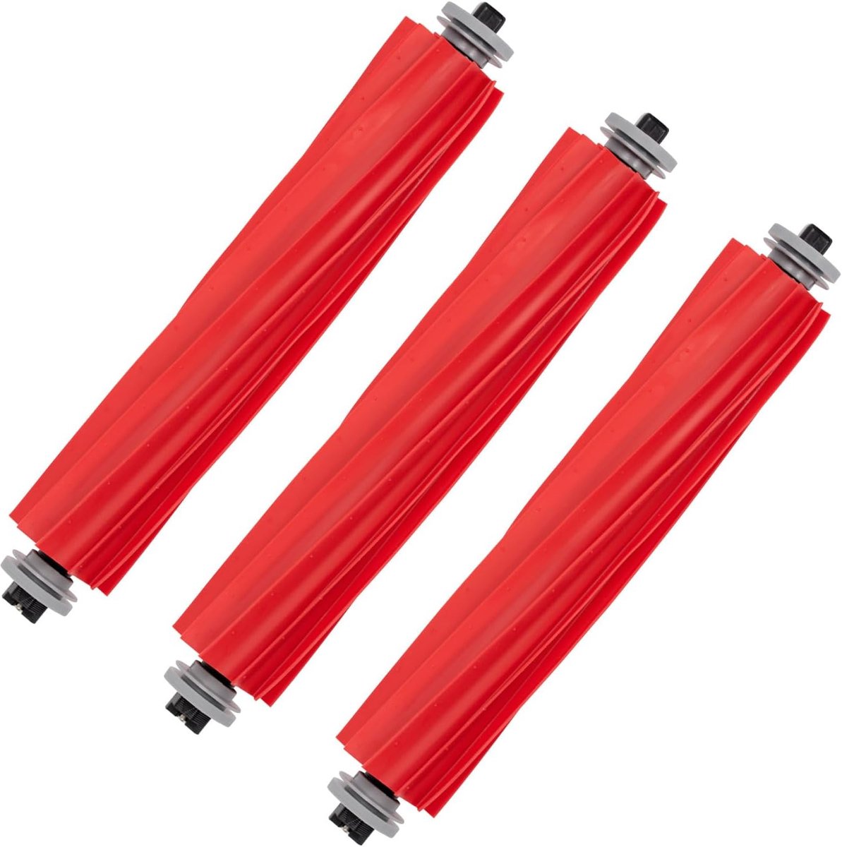 SnelShoppen - Pack van 3 Hoofdborstels Accessoires voor Roborock S7 S7 Maxv S7 Pro Q RevoUltra Stofzuiger Robot Vervangonderdelen Flexibel Rubber