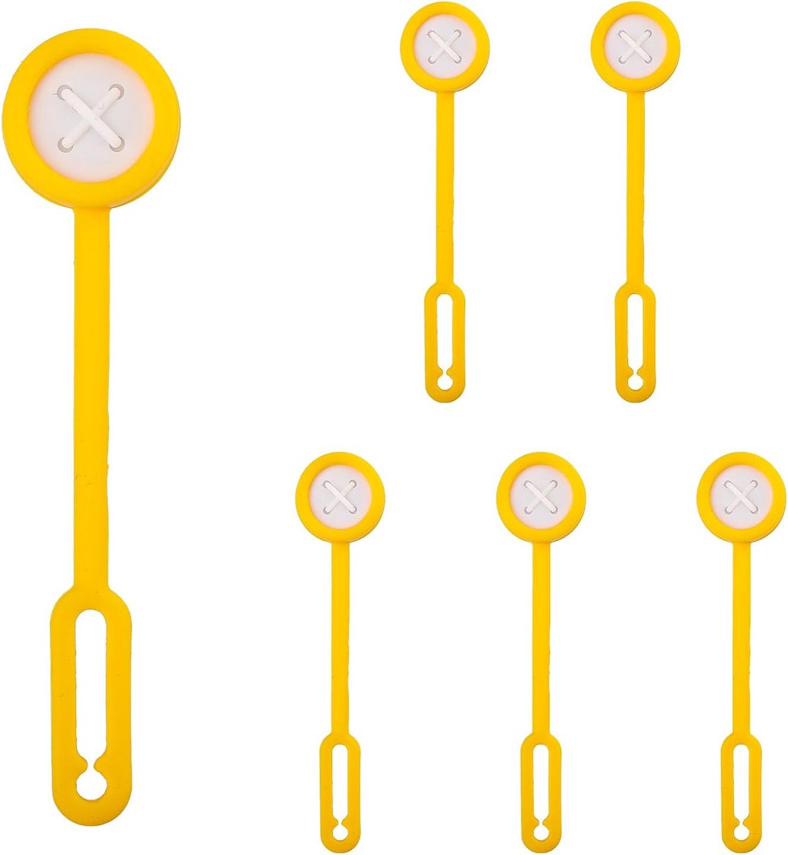 SnelShoppen - 6x Meervoudig Gebruik Magnetische Haken - Zachte Siliconen Magneethaak - Flexibele Magnetische Hangriem - Koelkast Kabelorganizer - Idea