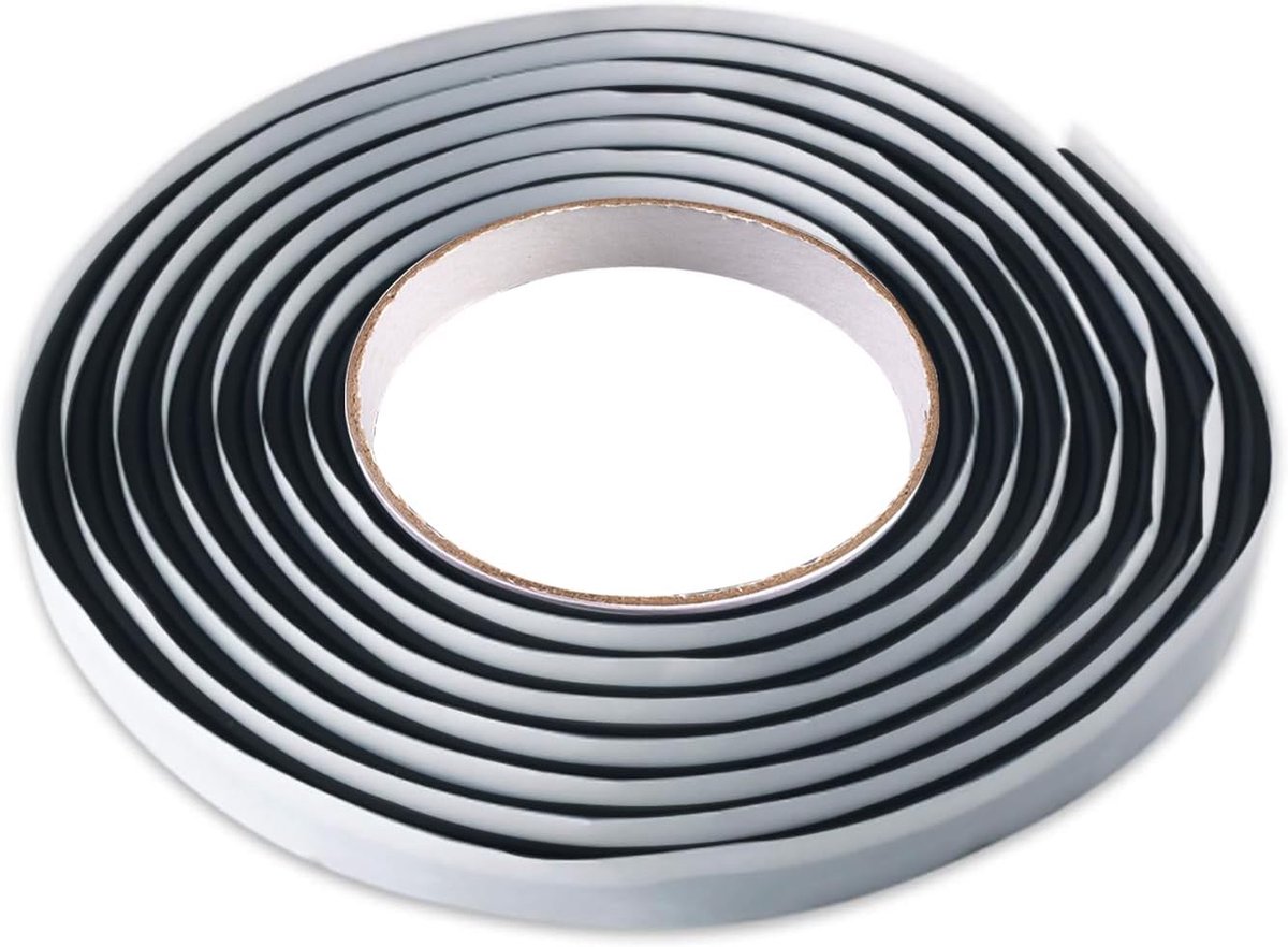 SnelShoppen - Butylrond Cord Zwart 8mm x 4m, Waterproof Butyl Tape, Zelfklevende Butylkoord, Ideaal voor Auto's, Trucks en Tuinprojecten