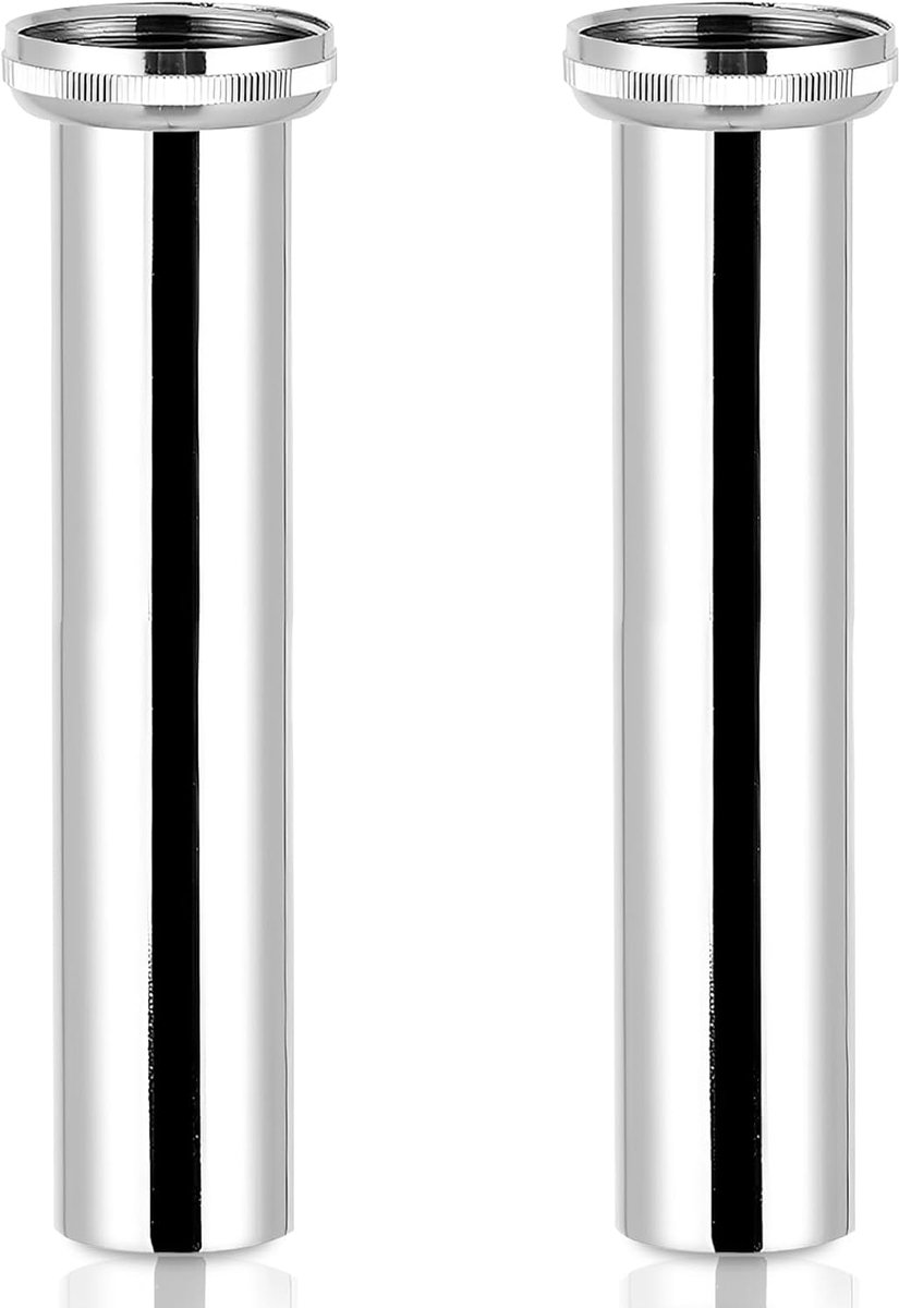 SnelShoppen - RVS Immersiebuis 300 mm, Verlengbuis, Verstelbare Buis, Sifon, Chroom, Universele Sifonverlenging, Geschikt voor Iphon Buizen, Flessen S