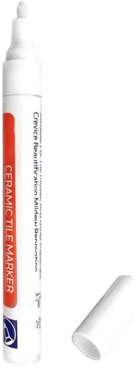 SnelShoppen - Witte tegelstiften, voegenstift voor tegels, reparatiestift voor schimmelachtige keramische tegels, waterdichte acrylstift voor keuken e