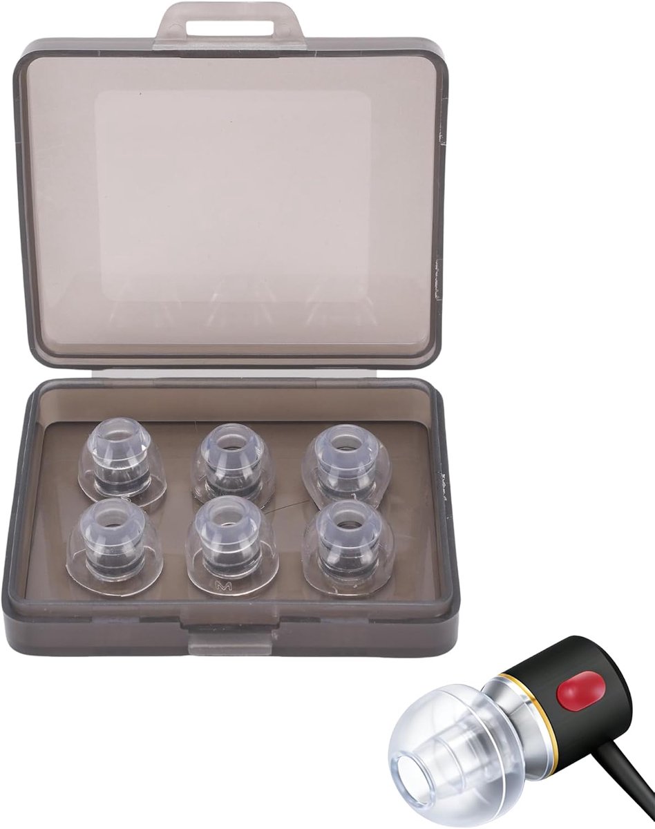Earbuds Set Liquid Silicone Earbuds, Universal S M L Noise Isolation Earbuds Replacement for 4.5mm to 6.5mm Earphone - ShopVlot