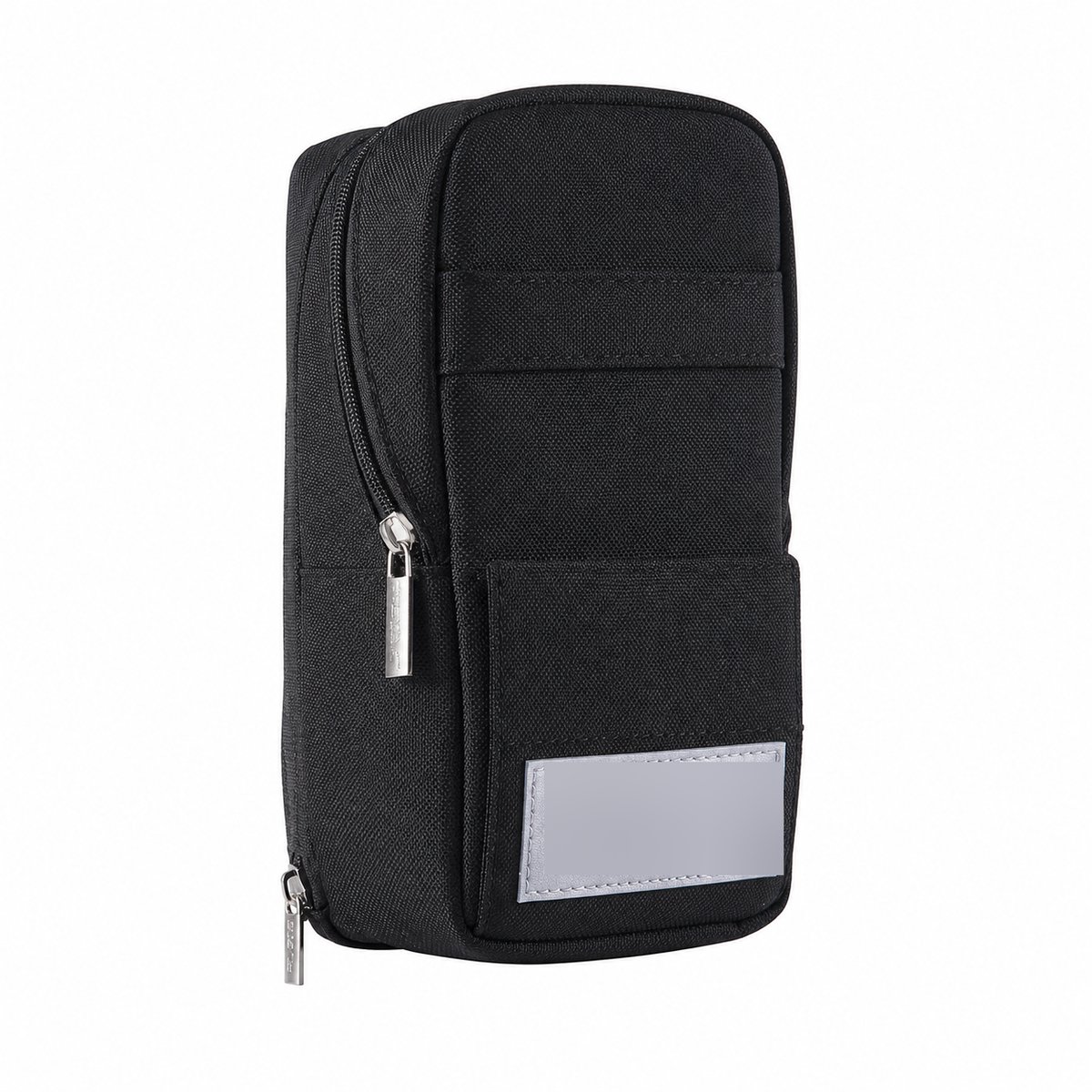 Bobypet - Staand Etui en Pennenzak - Telefoonhouder en Desk Organizer - Uitbreidbaar met Oplaadpoort - Voor School en Kantoor - Zwart