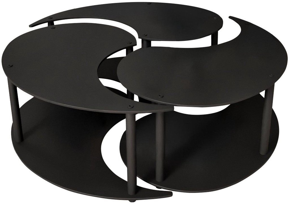 Asir - Salontafelset - Zwart - 70 x 70 x 38 cm