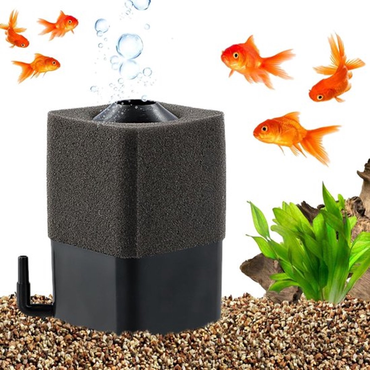 Ultra stille sponsfilter voor aquaria, ideaal voor het kweken van garnalen, betta's en visjes in kleine containers