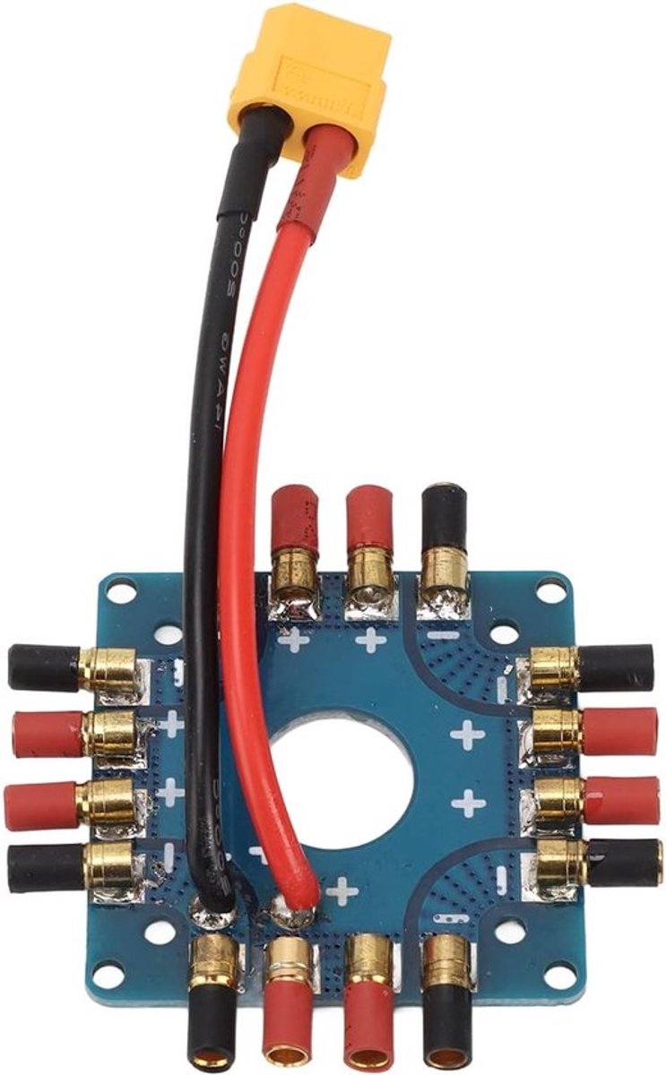 Krachtige Voedingsverdeling voor Drones met Xt60 Plug en 3.5mm Banana Connectoren voor RC Drones en Accessoires