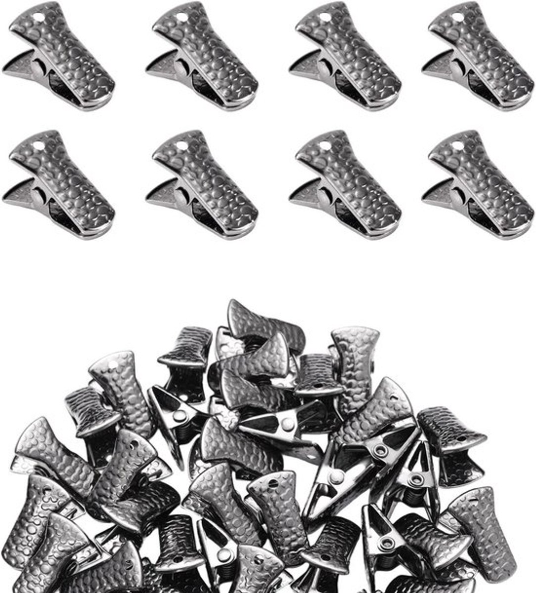 Multifunctionele Mini Alligator Clips voor Creatieve Projecten, Badgehouders, Brillenkettingen en Kantoorgebruik - 40 Stuks Zwart Nikkel