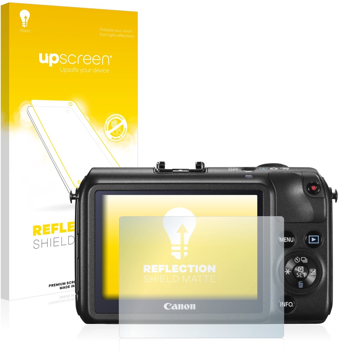 upscreen - Screenprotector voor Canon EOS M - Folie Beschermfolie anti glare matte