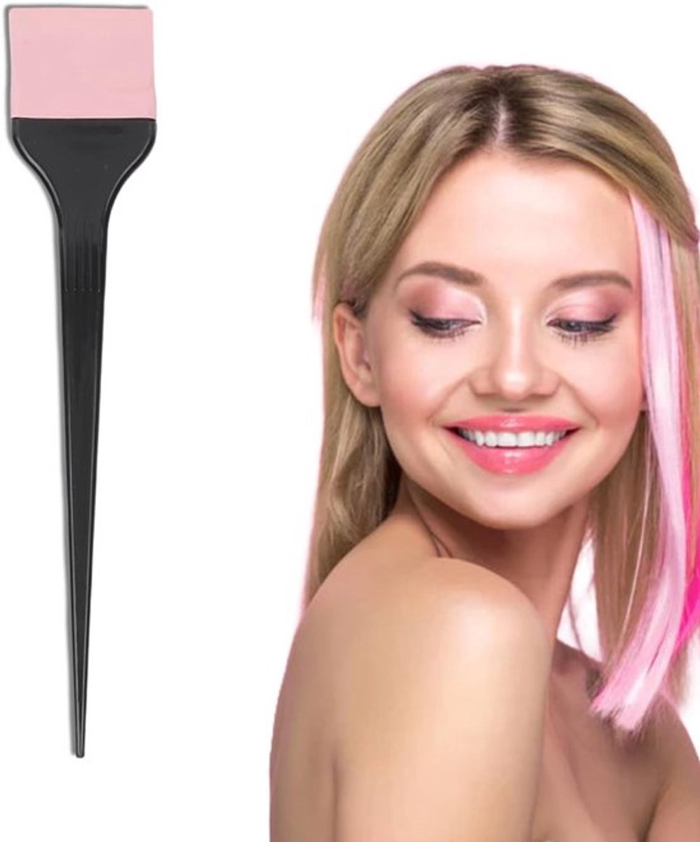 Professionele Haarverf Kwast met Lange Handgreep voor Thuis en Salongebruik, Lichtgewicht ABS en Siliconen Materiaal, Perfect voor Nauwkeurig Kleurtoepassing