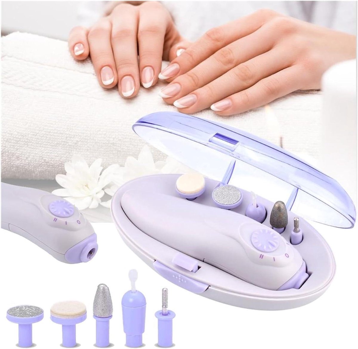 Elektrische Nagelfrees - Manicure Pedicure Set - Nagels Vormgeven - Laag Geluidsniveau - 1 x 1 x 1 cm