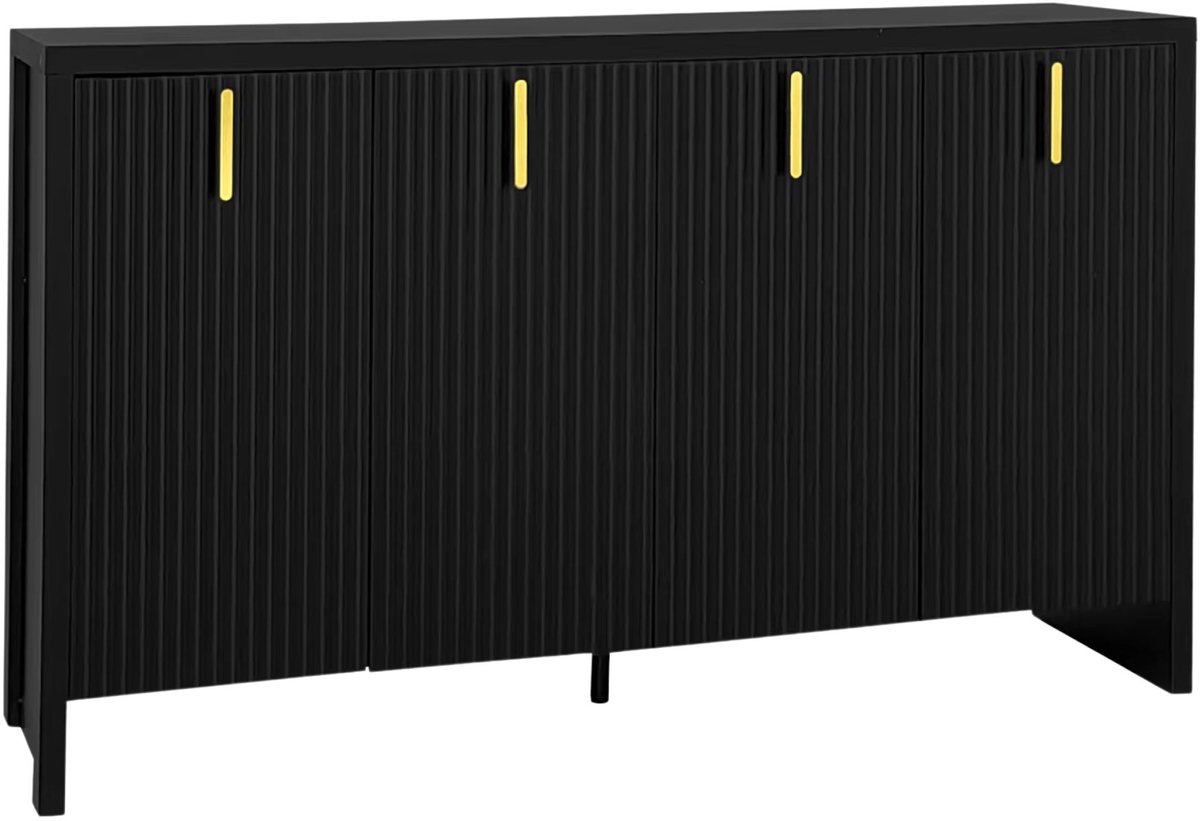 Dressoir 140x80x38 cm Zwart - Moderne Opbergkast