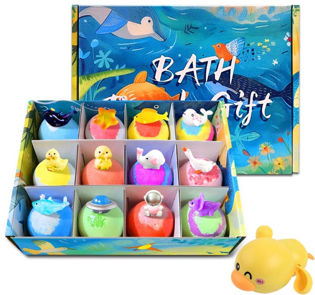 Sogiol® 12-Delige Bruisballen voor Kinderen met Verrassing Speeltje - Badbommen Cadeauset voor Jongens & Meisjes - Huidvriendelijk
