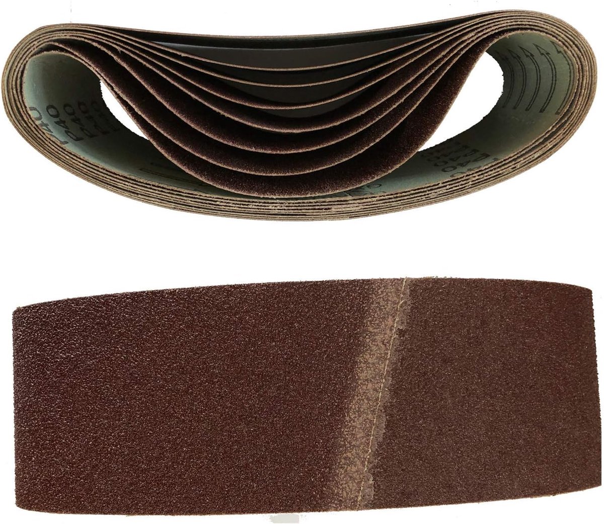 SnelShoppen - Pack van 10 Geweven Schuurbanden 75 x 457 mm Korrelgrootte 60 Hout, Metaal, Lak en Roest Schuurbanden voor Bandschuurmachine
