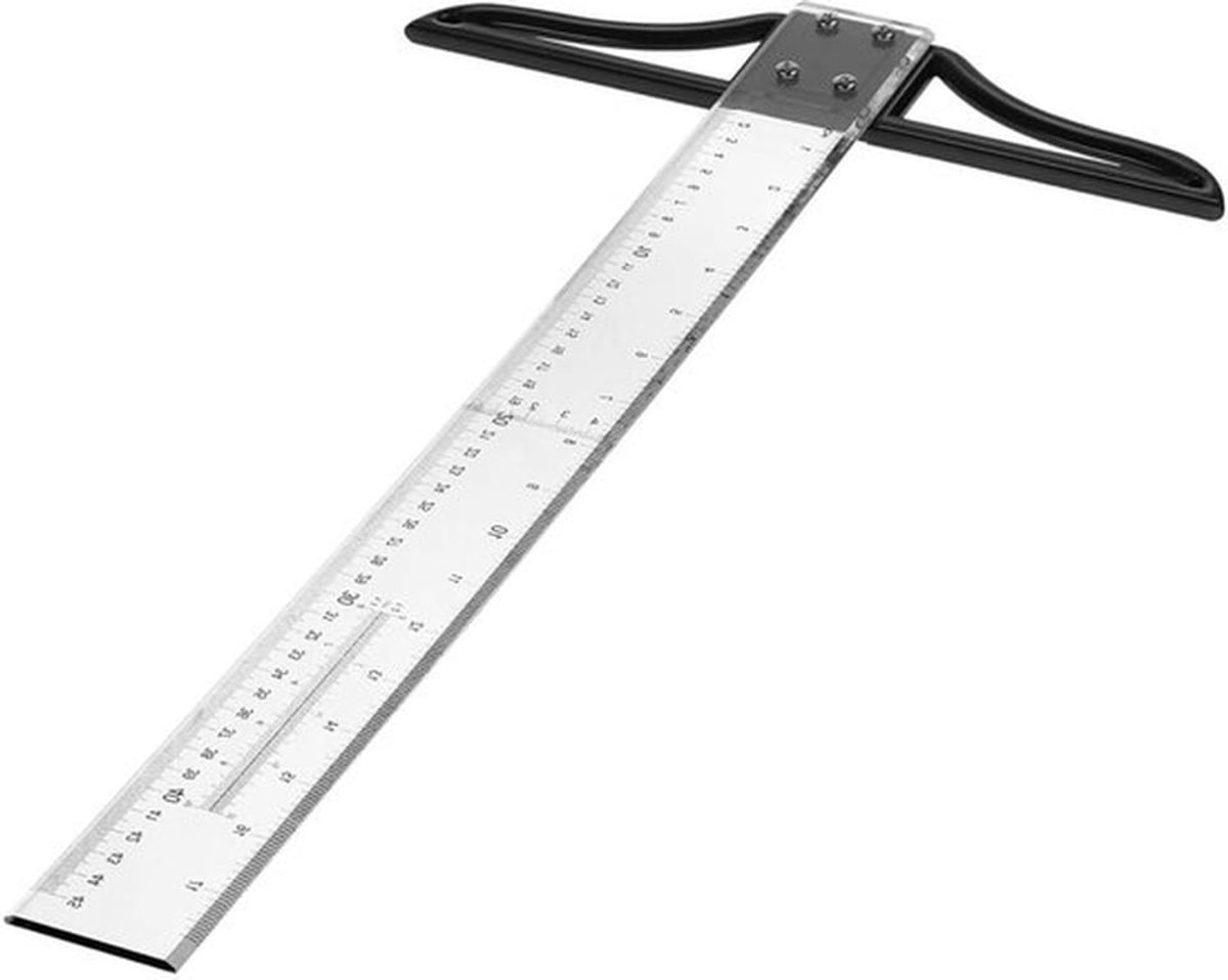 Precisie T-Ruler voor Tekenen en Indelingen, 45 cm Vierkante Liniaal, Onmisbaar Gereedschap voor Ingenieurs en Architecten