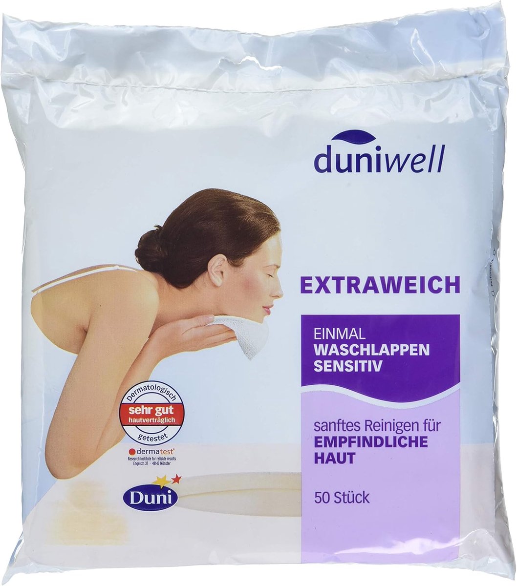 Wegwerp washandjes 50 stuks - Sensitive - Zacht materiaal - Ideaal voor gevoelige huid - SnelShoppen