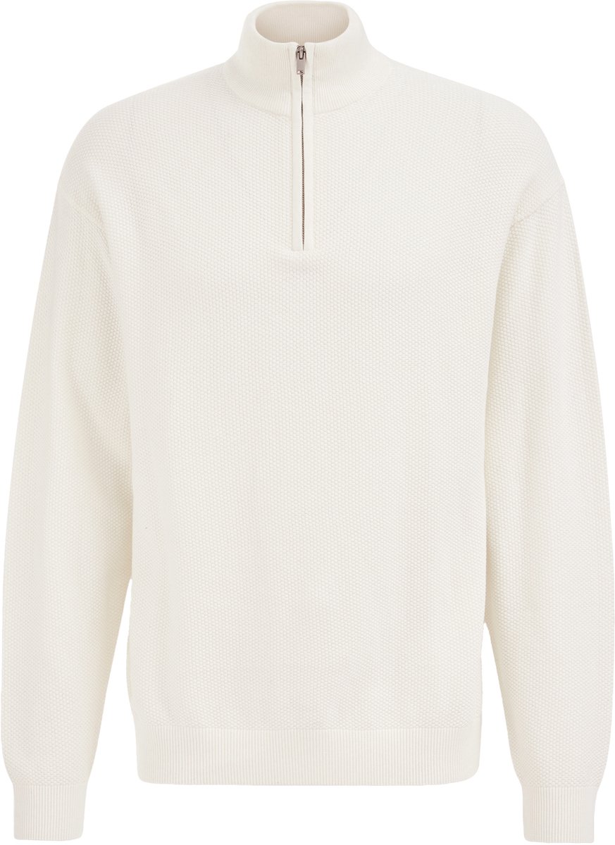 WE Fashion Heren regular fit trui met quarter-zip