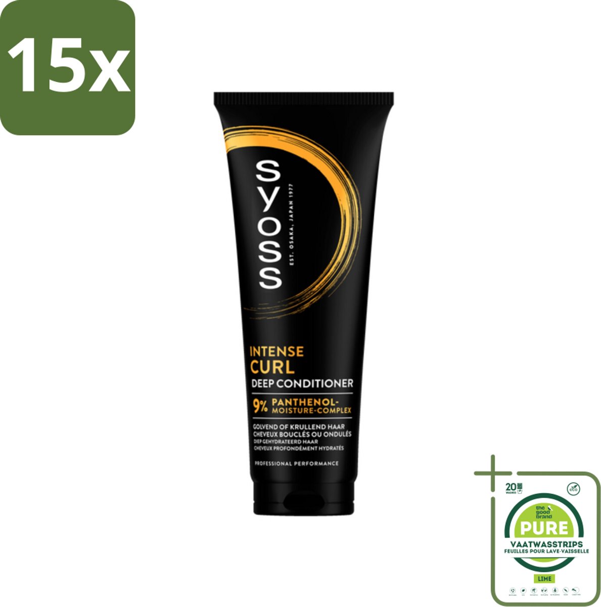 15 x Syoss - Curls - Conditioner - Elastische Krullen - 250 ml - Grootverpakking - Krullen Conditioner - Krullend Haar - Diepe Verzorging - Panthenol - Haarverzorging