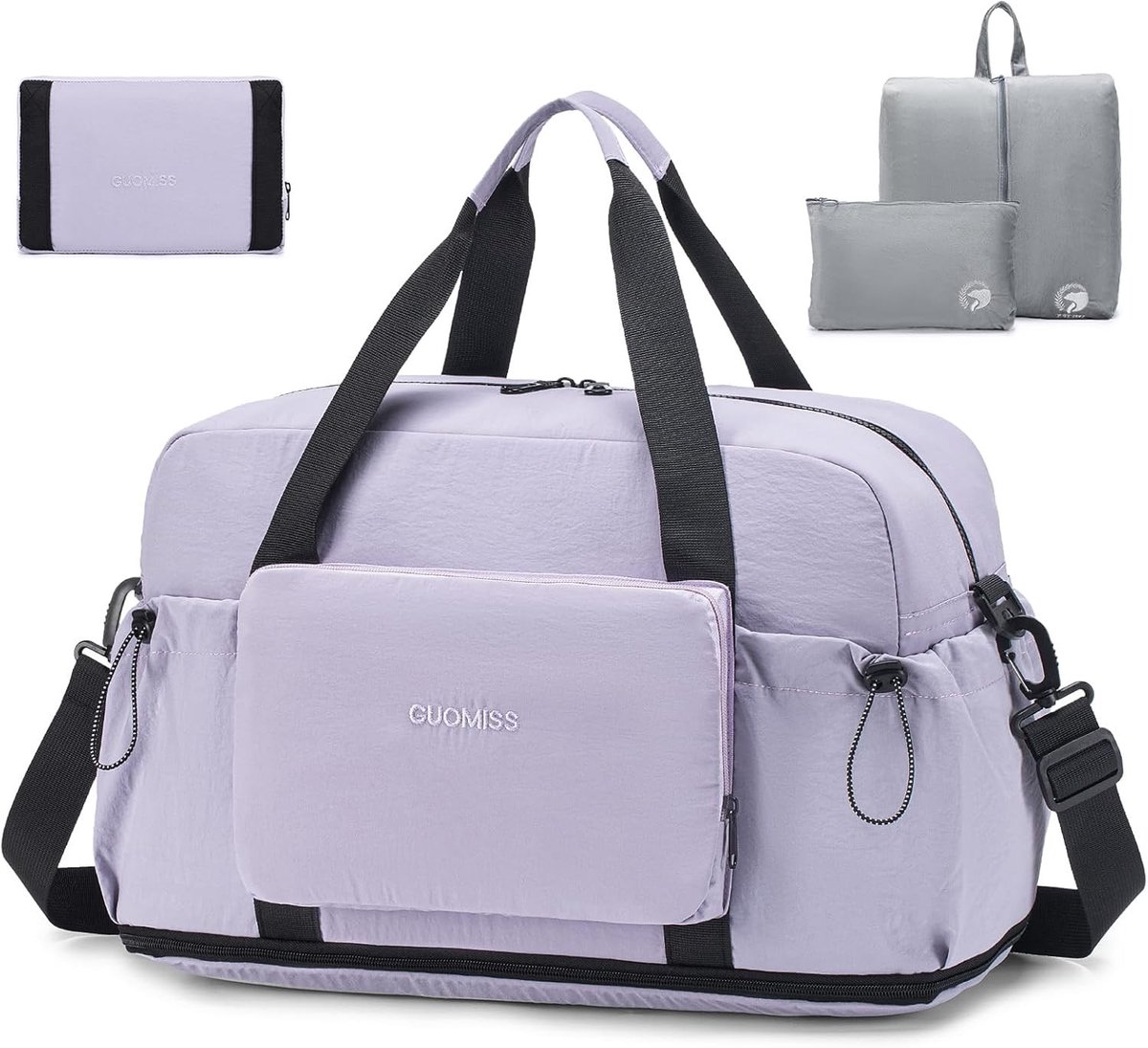 Uitbreidbare Reistas 50L - Handbagage 55x40x23 voor Lufthansa en Wizzair - Vouwbare Sporttas voor Weekendtrips, Fitness en Reizen met Toilettas - Lichtgewicht en Ruim voor Mannen en Vrouwen