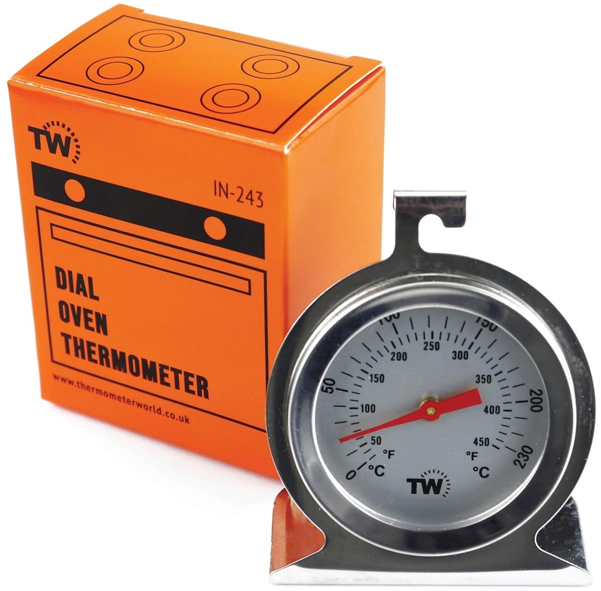 Oventhermometer - Roestvrij Staal - 72 x 62 x 40 mm - Voor Gas- en Elektrische Ovens