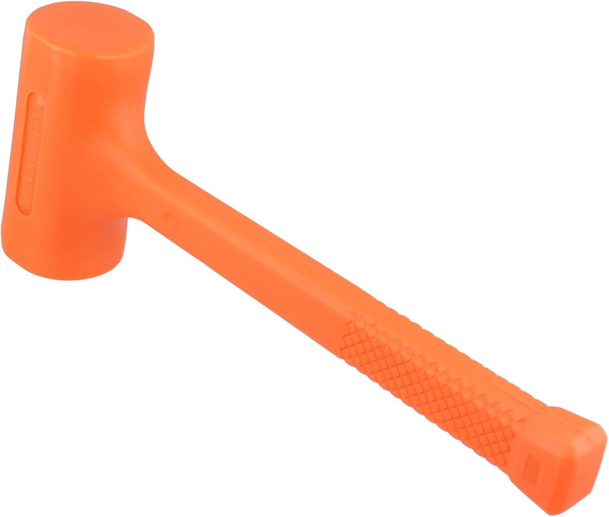SnelShoppen - 4 LB oranje PVC handvat rubberen hamer, niet-elastische kill hamer voor installatie en assemblagewerk, 360 mm, 1.8 kg, ergonomisch ontwe