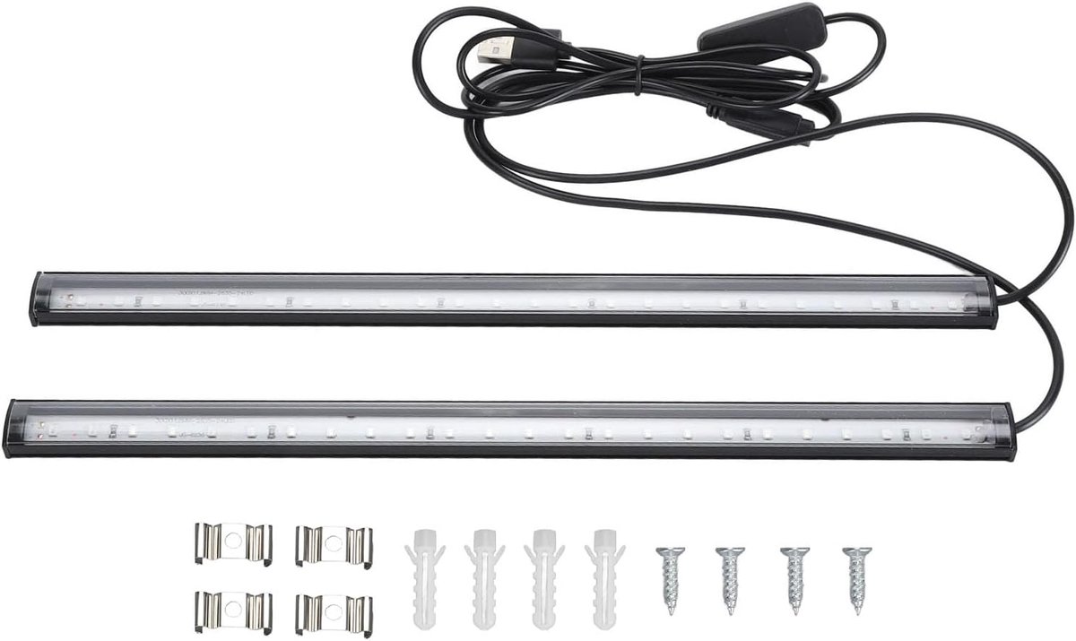 SnelShoppen - Blacklight LED Tube 1ft - USB Voeding LED Shop Lamp Onderkast Verlichting - 10W Premium Kwaliteit voor Feestdecoratie en Speciale Verlic