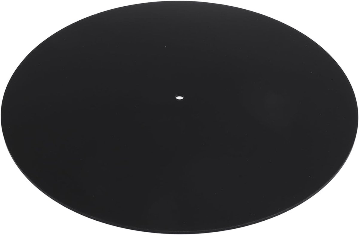 SnelShoppen - Turntable Mat Acryl Antistatisch Geluiddempende Slipmat voor 12 Inch Platenspeler (Zwart)