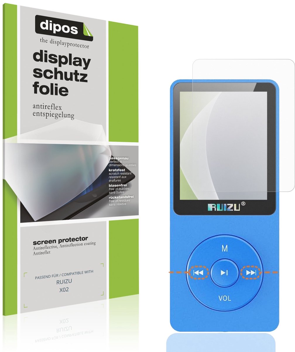 dipos – 4x Matte Beschermfolie geschikt voor RUIZU X02 | Krasbestendige & antireflecterende Screenprotector Ultra-Thin