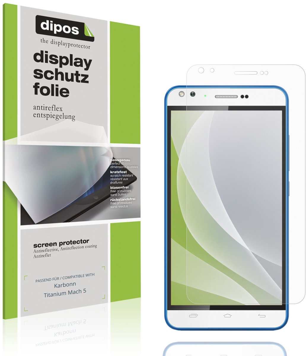 dipos – 4x Matte Beschermfolie geschikt voor Karbonn Titanium Mach 5 | Krasbestendige & antireflecterende Screenprotector Ultra-Thin
