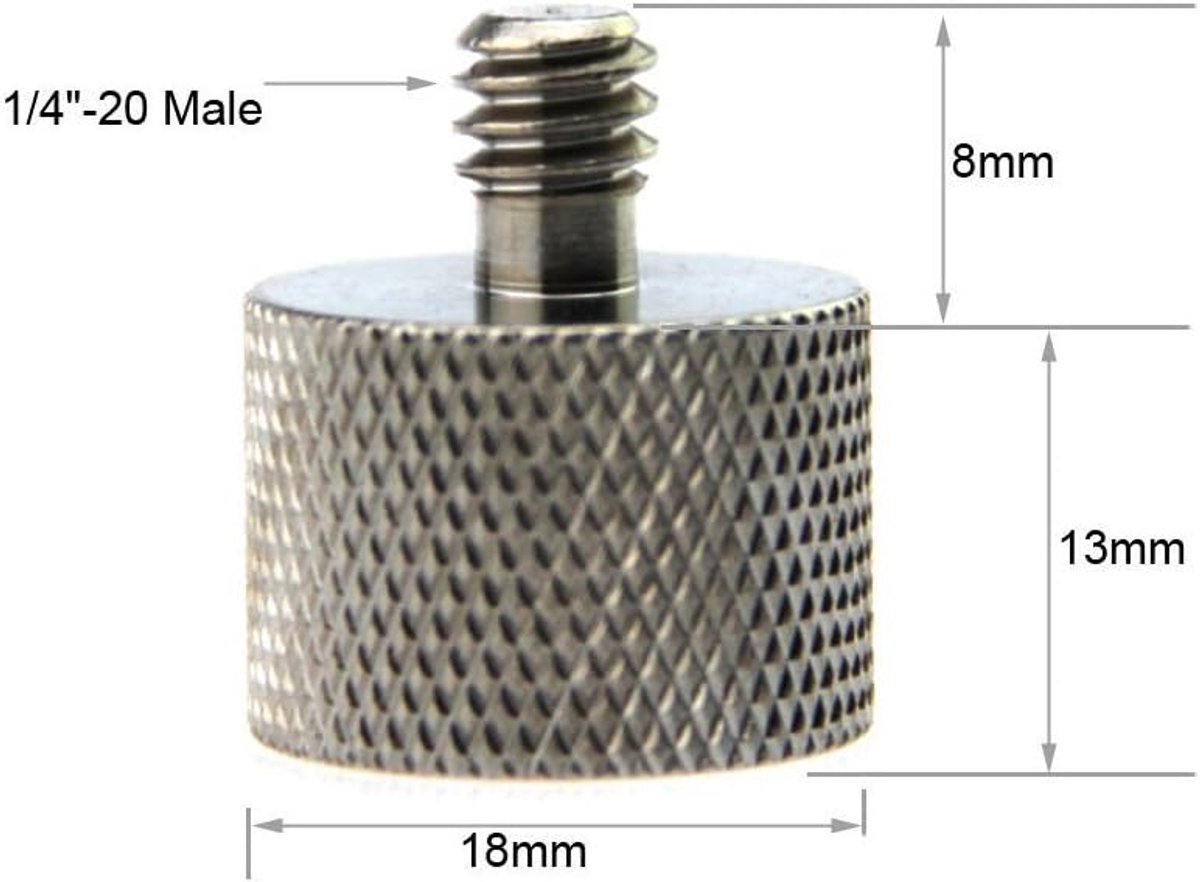 SnelShoppen - Microfoonadapter 1/4" naar 5/8" - Microfoonstandaard Schroefadapter - Messing - Voor Professionele Audioapparatuur - 12 gram