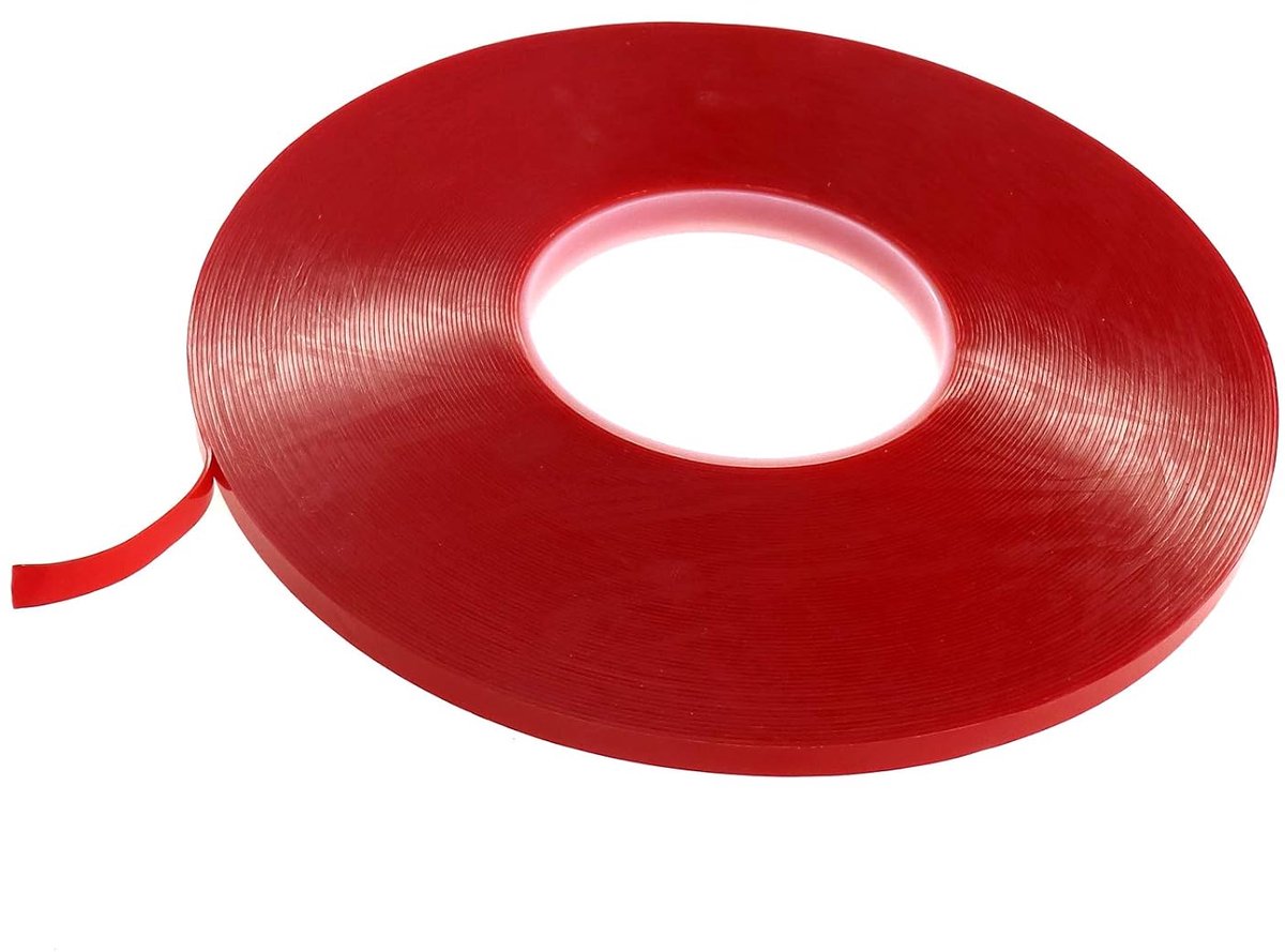 SnelShoppen - Sterke Duidelijke Acryl Tape Dubbelzijdig 6mm x 33m x 0.8mm Voor LED Strip Bevestiging Binnen Buiten Weerbestendig