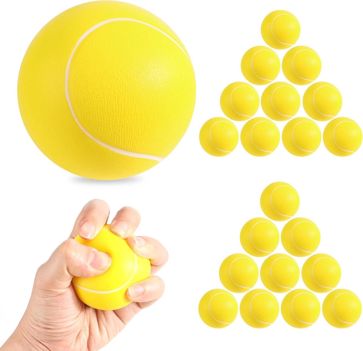12 stuks zachte tennisballen schuimballen - ideaal voor kinderen en volwassenen, tennis en softbal training - draagbaar en veilig