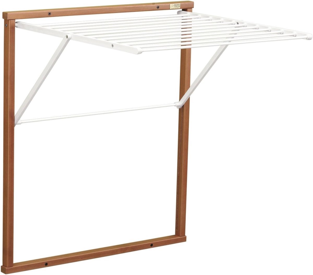 Droogrek bruin - met montagemateriaal - ruimtebesparend - ideaal voor binnen en buiten - ShopVlot