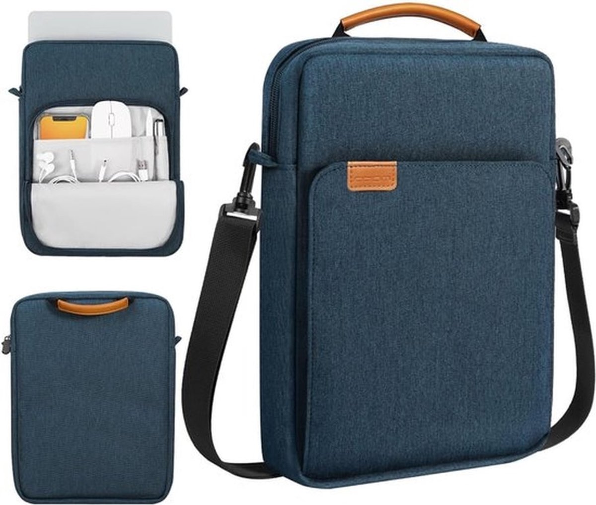 Laptophoes 15 inch voor MacBook Air, MacBook Pro en Galaxy Tab S9 Ultra - Draagtas met handvat en schouderriem, Waterdicht en Schokbestendig