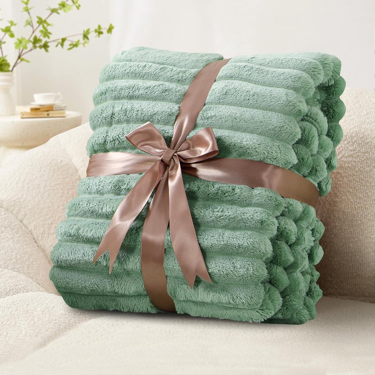 Dailygoods- Flanellen Deken Extra Zacht - Fleece Plaid - Knuffeldeken - 150x200 cm - Groene Deken - Pluche Winterdeken