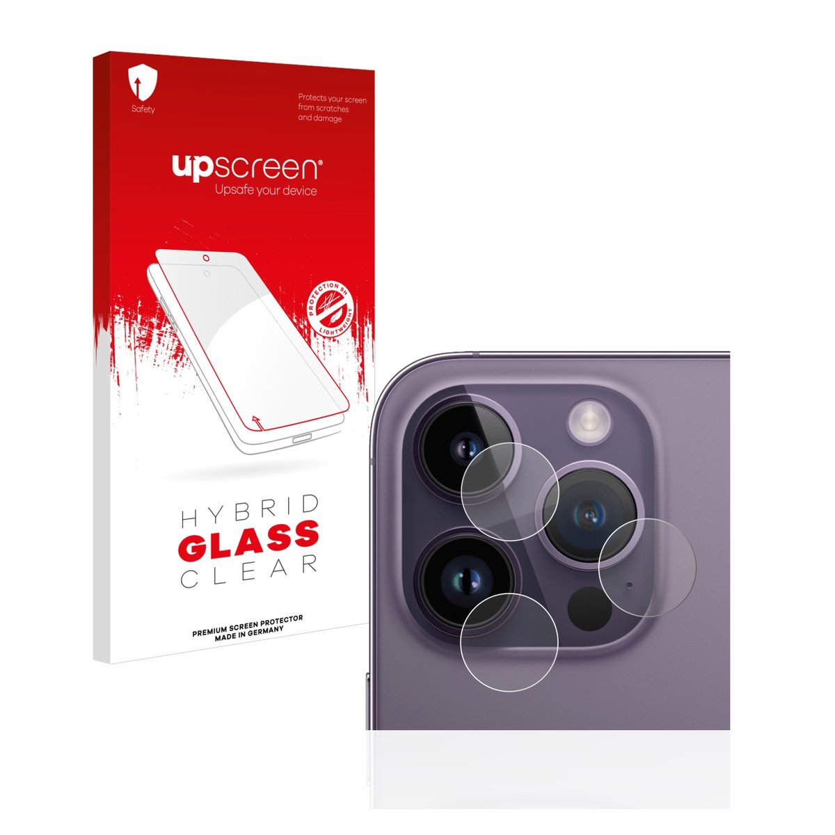 upscreen - Screenprotector voor Apple iPhone 14 Pro (ALLEEN Camera Lens) - Folie Beschermfolie Beschermglas transparant