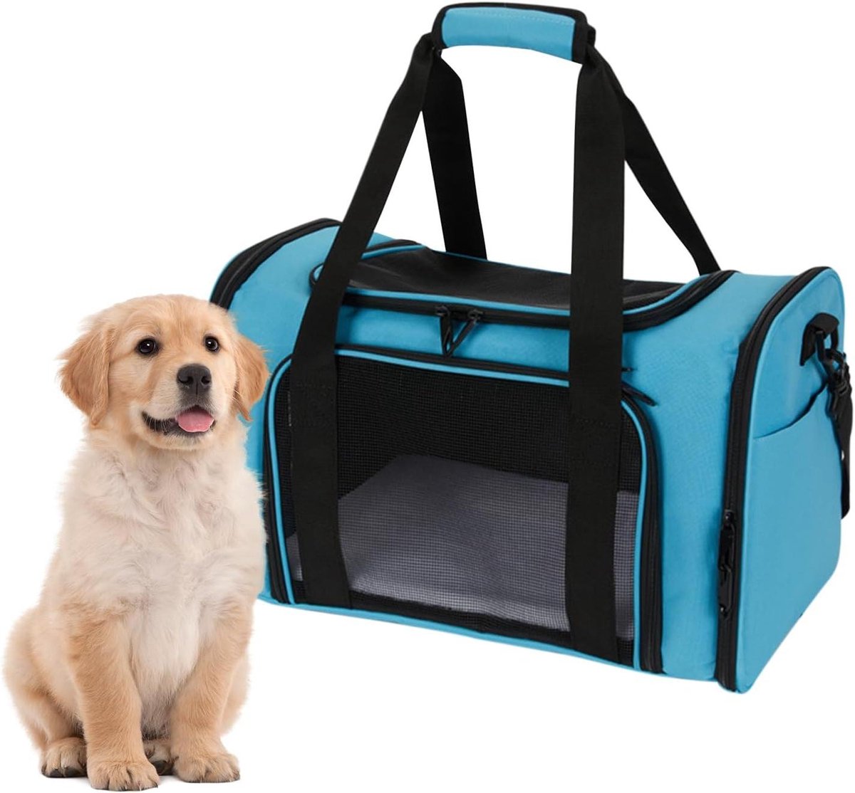 Huisdier Transportbox - Draagtas Hond Kat - Reizen met Huisdier - Ademend en Krasbestendig