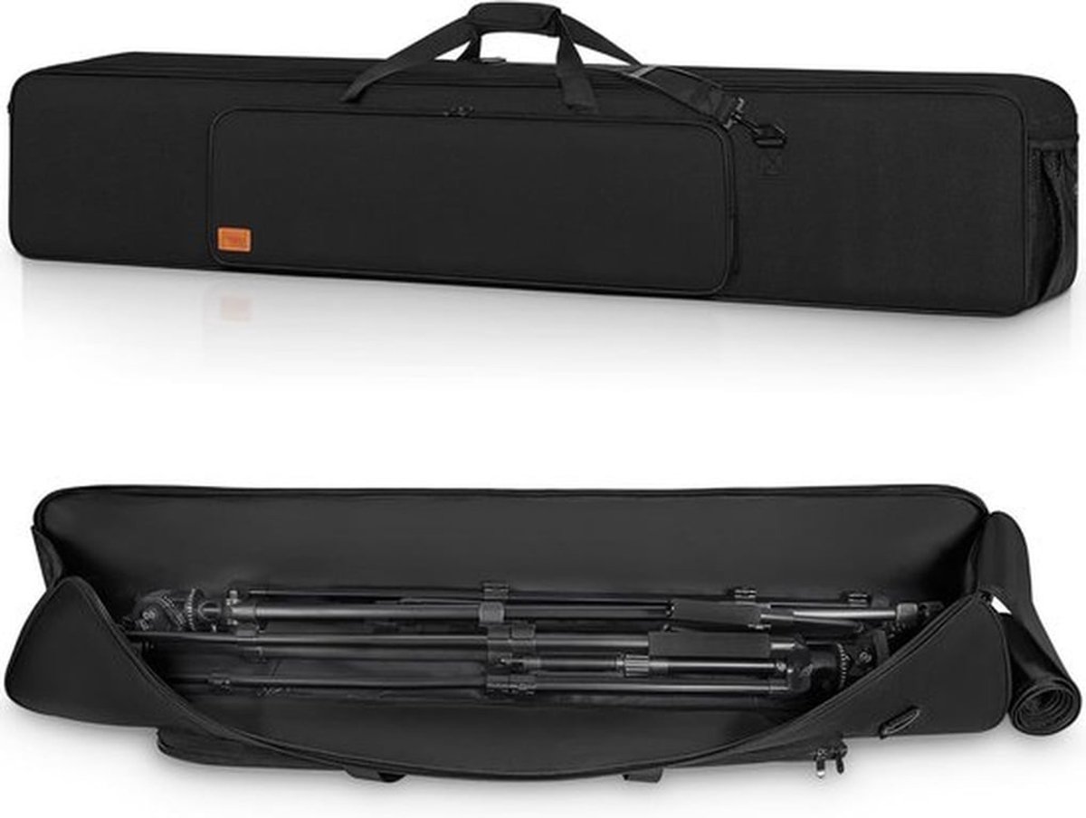 Draagbare tripod tas met schouderband voor camera, lichtstatief en monopod, zwart, 127 x 21 x 21 cm, ideaal voor fotografie en reizen
