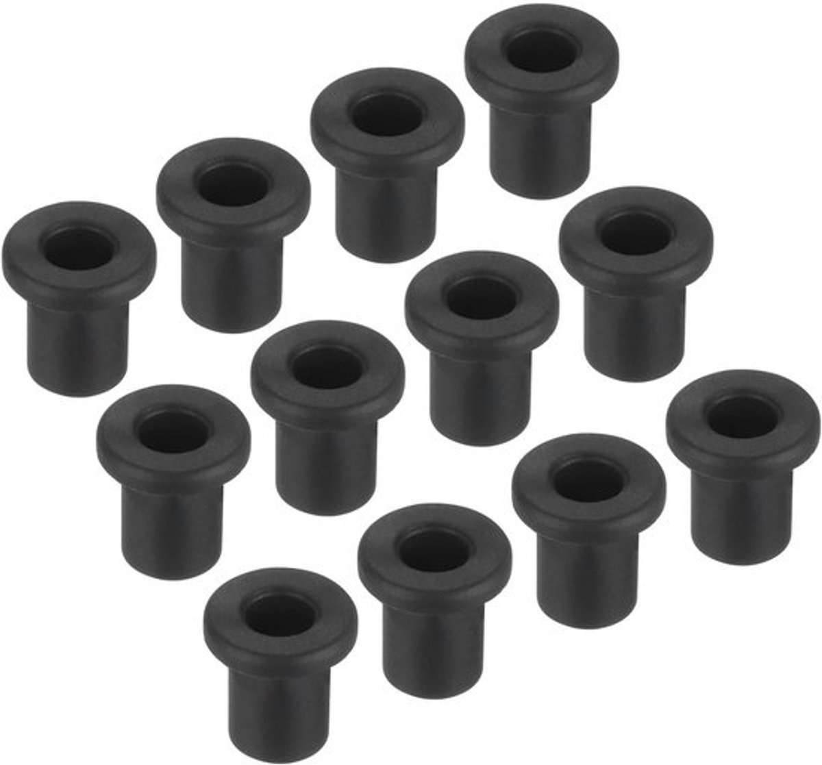 15 Stuks T-Vormige Kabeldoorvoeren van Rubber, Diameter 7mm x ID 4mm x H 10mm, Bescherming voor Kabels, Rubber Stoppen en Klemmen, Zwart