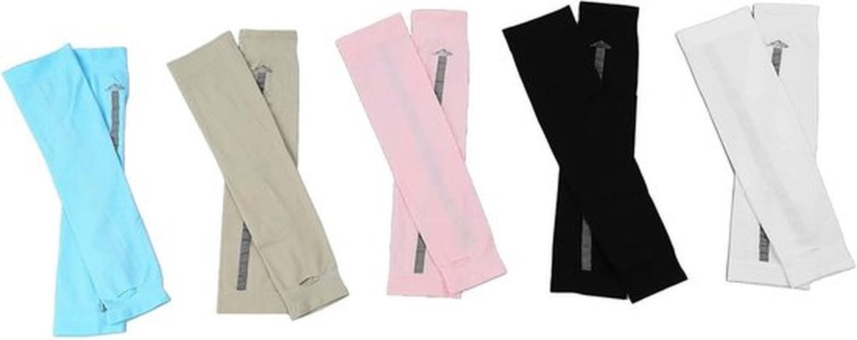 UV Beschermende Arm Sleeves voor Hardlopen en Fietsen - 5 Paar UPF 50+ Anti-slip Warmers voor Mannen en Vrouwen