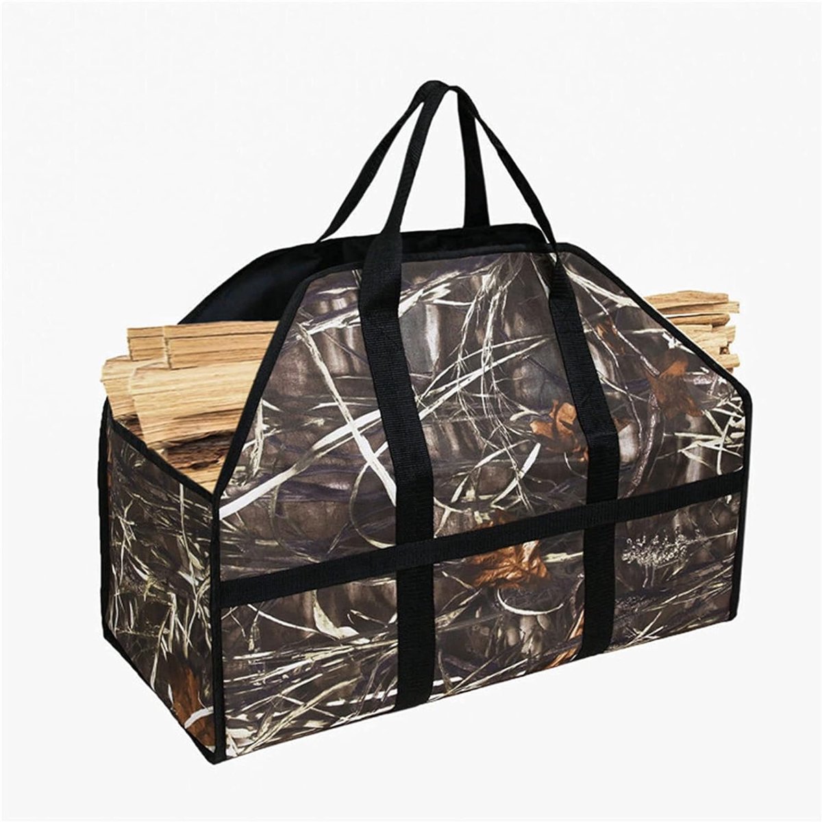Brandhout Tas - Draagzak Hout - Open Haard Vullen - Grote Capaciteit - 45.5 x 61 x 29 cm - Rood