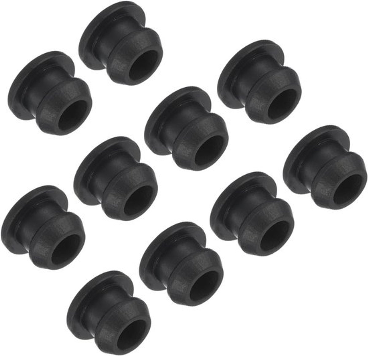 10 stuks siliconen kliksluitrubbers voor keuken, waterdichte afdichtingen, Ø8 mm, zwart, ideaal voor panelen en containers